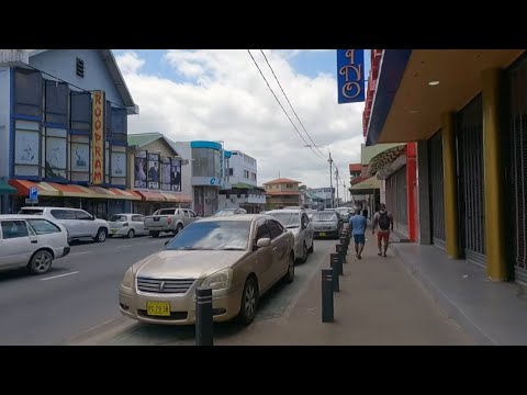 PARAMARIBO streets, WALKING and DRIVING tour.