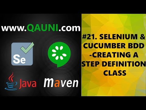 Selenium & Cucumber BDD – Tutorial 21/32: Creating A Step Definition Class