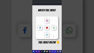 Neumorphism Social Media Icons with Animation ✨ | HTML & CSS in 60 Seconds #shorts