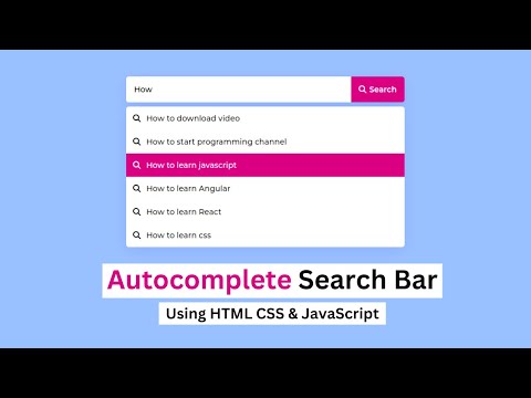 Build Autocomplete Search Bar Using JavaScript