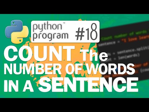 🐍Python Program #18: Count the Number of Words in a Sentence | Python Programming
