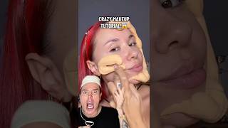 CRAZY MAKEUP TUTORIAL!😱 #makeuplover #makeuplook #makeuphacks #makeupshorts #makeuptips