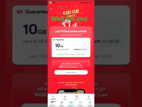 "Vi app se free data kaise paye #ViFreeData#Vi10GBFree#ViTrick2025#shorts #vifreedata #vi#viral