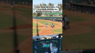 Chris Taylor of the Los Angeles Dodgers hits a HR in a rehab stint w/ the Rancho Cucamonga Quakes...