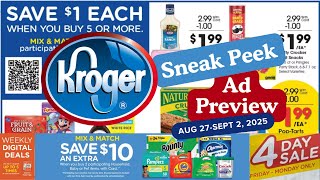 *4 Day Sale* Kroger SNEAK PEEK Ad Preview for 8/27-9/2 | MEGA SALE, New Weekly Digitals, & MORE