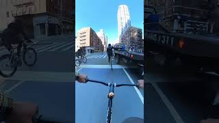 POV Fixed Gear Riding In NYC Streets 🥵