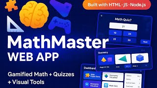🚀MathMaster 🔢 | Fun & Interactive Math Learning Web App! 💡| Puzzle Game, Quiz, Geometry Visualizer 🎯