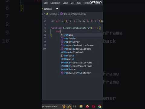 How to find unique values in JavaScript array using Set ? #shorts