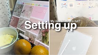 setting up my new ipad + toca boca☃️⛸️🫶🏼🧸#aesthetictocahouse #tocanewipad#tocagoharnewhouse