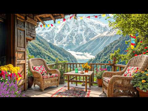 🌈Wake up among the mountains 🏔 in a Quiet Morning with sunflowers &🕊️ birdsong for deep sleep😪