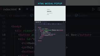 ✨ Simple Modal Popup with Overlay Effect #webdevelopment #coding #htmlcss #shorts