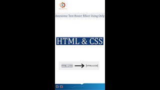 Awesome Text Hover Effect  HTML , CSS