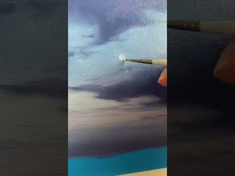 Purple Ocean Painting #shorts