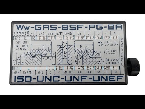 Tabella filettature: Metrica ISO standard–Metrica ISO passo fine–Ww-GAS-BSF-PG-BA-UNC–UNE-UNF–BSF