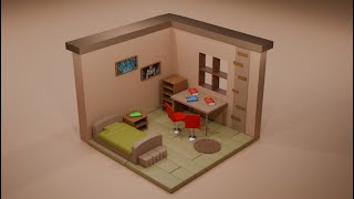 Exploring the Isometric Room: A Blender 3D Modeling Journey by TREEpologia3D
