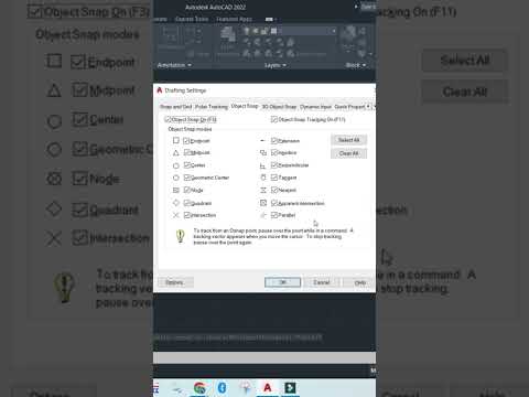 Drafting Settings in AutoCAD #autocad #tutorial