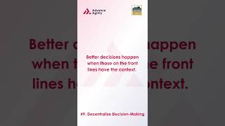 Decentralized Decision Making: The Game Changer | Lean-Agile Principle | Advance Agility #leanagile