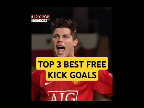 TOP 3 BEST FREE KICK GOALS IN FOOTBALL.🔥✅ #football #ucl #soccer #ronaldo #shorts #viral #comment