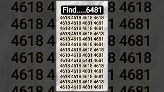 How the Spot the Hidden out the 6481  😱 #brainchallenge #iqtes #braingames #fyp #fy #shorts