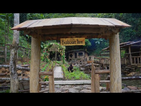 Off-grid life in the deep forest. Making wooden bathtubs, caring for pets and farming.