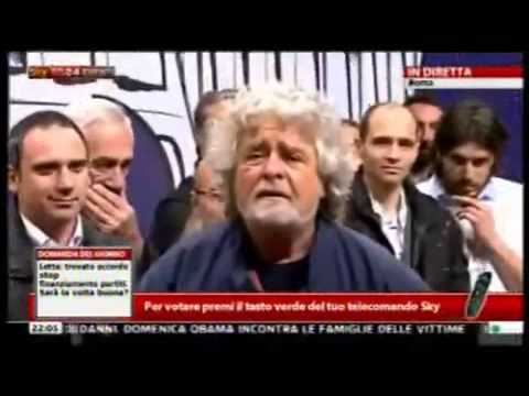 Beppe Grillo tuttiacasatour Roma 24 maggio 2013 english subtitles