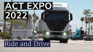 Hydrogen fuel cell and battery electric trucks at ACT Expo 2022 Ride and Drive