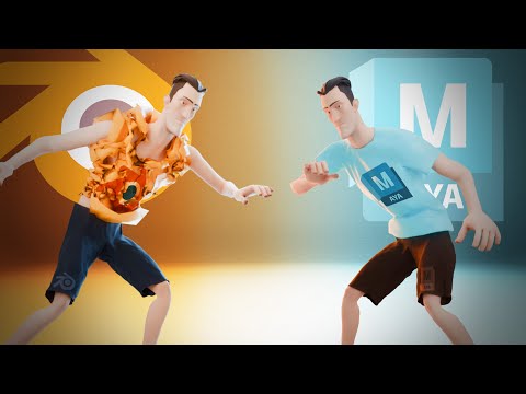 Making the SAME Cloth Simulation in Blender & Maya.