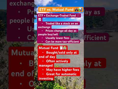ETF vs. Mutual Fund 💼📊What’s the difference? Both are baskets of investments (stocks, bonds, etc.)