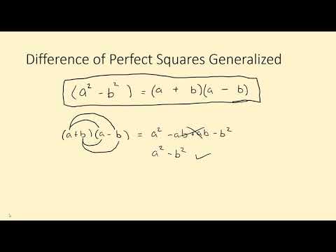 Math 10 Skill 10 Difference of Perfect Squares
