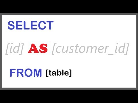 How to use Alias in SQL