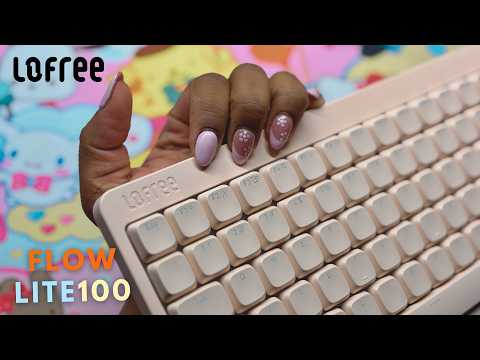 LOFREE Flow Lite100 | Flamingo with Specter Switches | Soft Pink Low-Profile Mechanical Keyboard