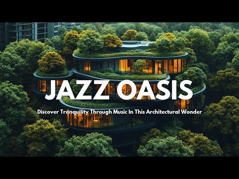 Soothing Jazz Music at Dusk - A Serene Architectural Marvel Amidst Nature