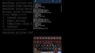 Belajar Codingan python pake hp 😉 #belajarpython #coding #pythonprogramming #ngoding