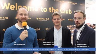 Sigmundtalks.io helps to create content, assisted by their AI