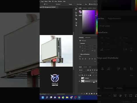 How to put image on a billboard area - photoshop tutorial