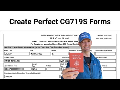How To Create Perfect USCG CG719S Small Vessel Sea Service Letters For Your Coast Guard License