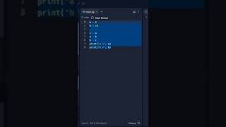 #70 -- Basic -- Swap Variables using Python #100daysofcode with #python #100 #shots