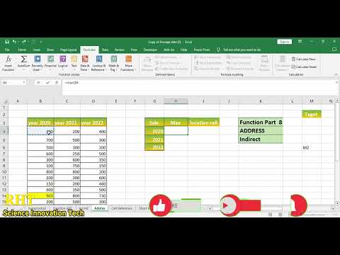 ADDRESS Function in Excel with Examples along with Max function match function