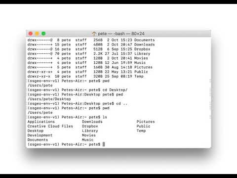 UNIX/Linux/MacOS: Listing files and directories and Moving between directories