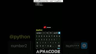 Differnce btw * and ** in python #learncodeonline #apnacode #coding #python