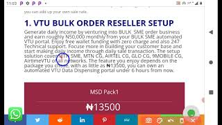 Own an automated VTU portal with just N13500 and make over N50,000 monthly in Nigeria