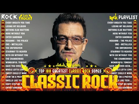 Rock Songs Of All Time 70s 80s 90s🔥Queen, ACDC, U2 Metallica, Bon Jovi🎸