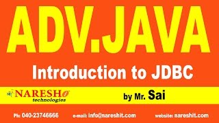 Introduction to JDBC | Advanced Java Training Tutorial | Mr. Sai