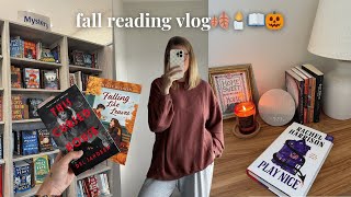 cozy fall reading vlog 🍂📖 book shopping, new releases, reading my fall TBR & more!