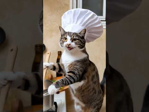 Cat Cooking the food #catlover #shortsvideo #shorts   #trending  #viralshorts  #love #trendingshorts