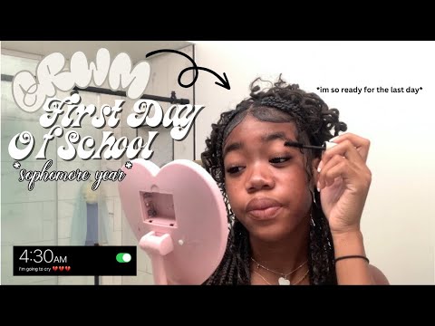 GRWM: FIRST DAY OF HIGHSCHOOL + VLOG (sophomore year ) | makeup, outfit, school vlog & more