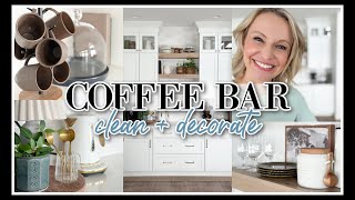 COFFEE STATION CLEAN + DECORATE WITH ME 2026 | KITCHEN DECORATING IDEAS
