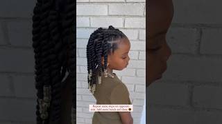 Step by step easy kid protective style no braiding! #protectivestyles #easyhairstyle