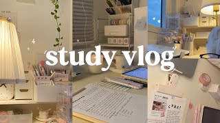 STUDY VLOG | lots of studying, journal, study productive ˚ ༘🍍