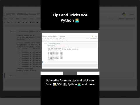 Data Analyst | Tips & tricks 24 | #datascience #python #tipsandtricks #tips #shorts #short #reels
